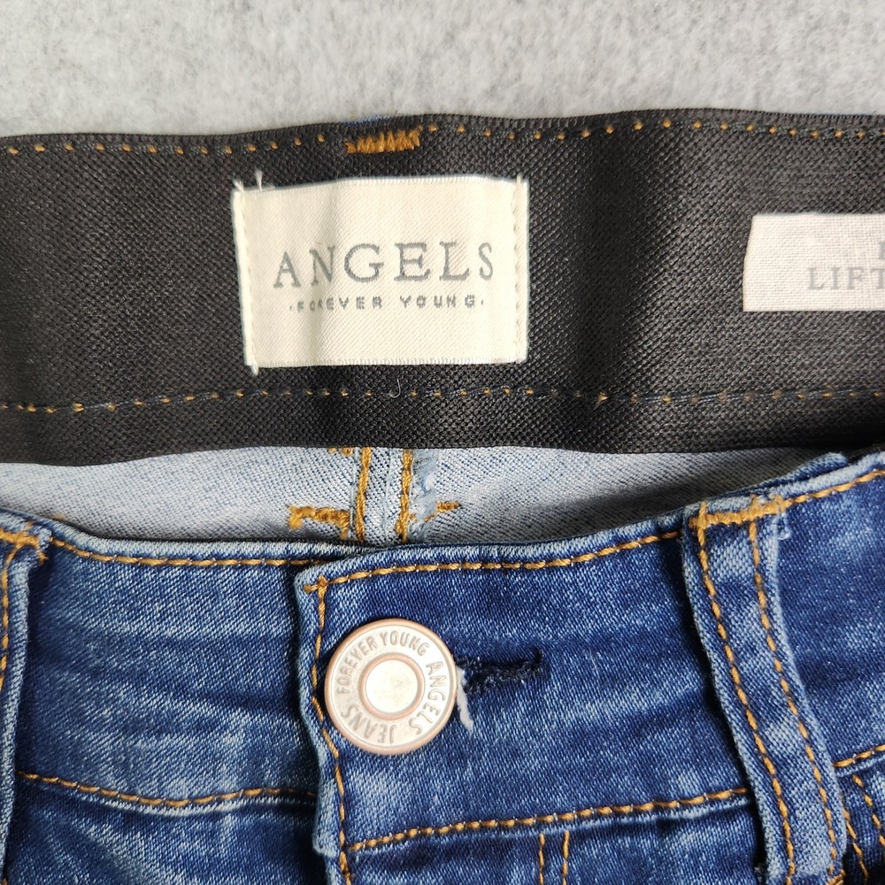 Angels Forever Young Jeans Womens 10/30 Blue Denim Everluxe Lift Straight Leg - Picture 2 of 9